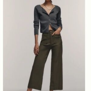 The Colette Cropped Wide-Leg Trousers by Maeve